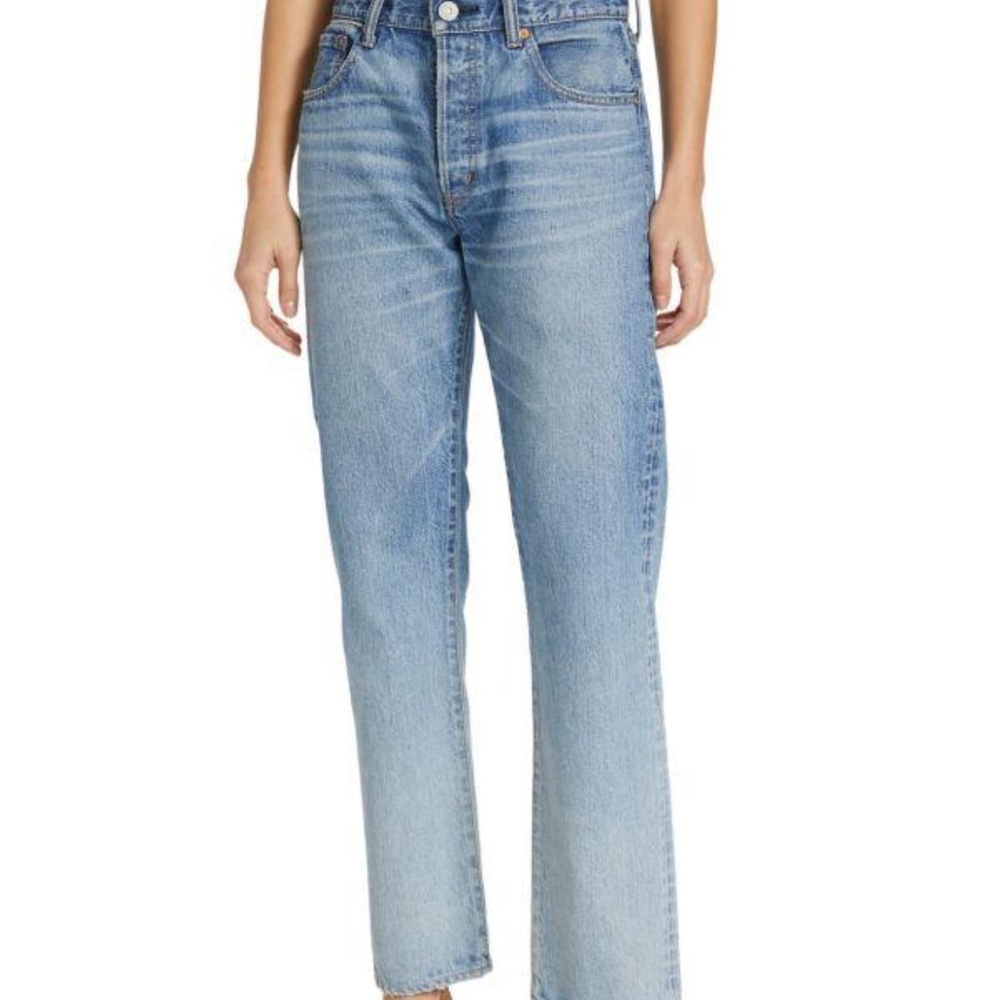 Moussy Light Blue Straight Leg Jeans